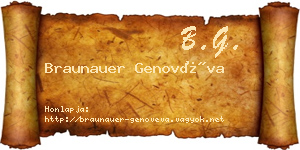 Braunauer Genovéva névjegykártya